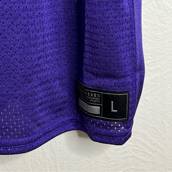 Nike Vapor Varsity Purple V-Neck Short Sleeve Football Practice Jersey Top Sz L - Picture 4 of 13